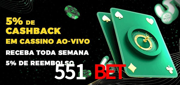 Promoções do cassino ao Vivo 551 bet